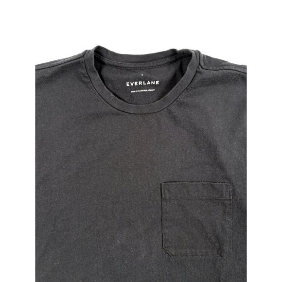 Everlane The Premium-Weight Pocket Tee Men’s Size Medium | Black Cotton T-Shirt - Picture 5 of 5